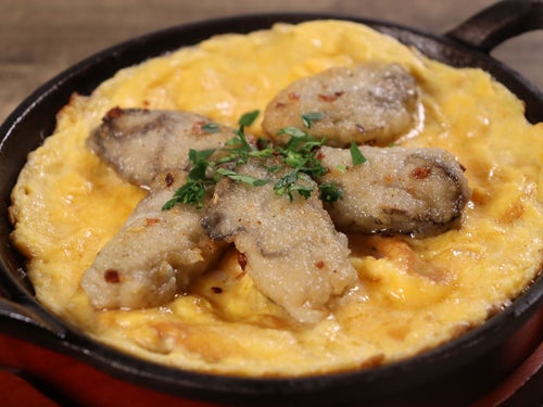 ふわふわ牡蠣のオムレツ